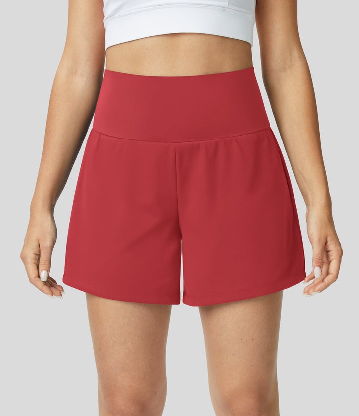 Luigia | 2 in 1 Yoga Shorts für Damen mit Hoher Taille und schmaler Passform