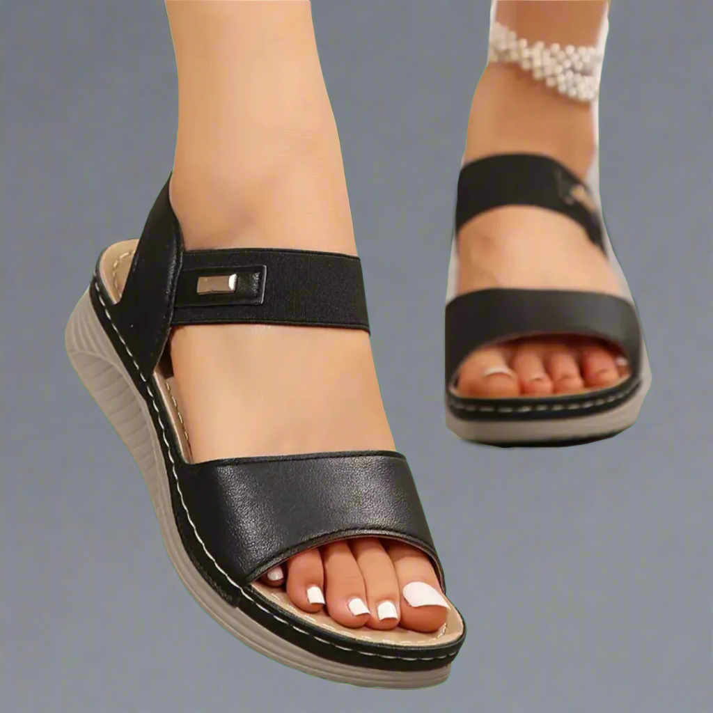 Alwilda | Bequeme Orthopädische Sandalen für Damen mit mittelhohem Absatz