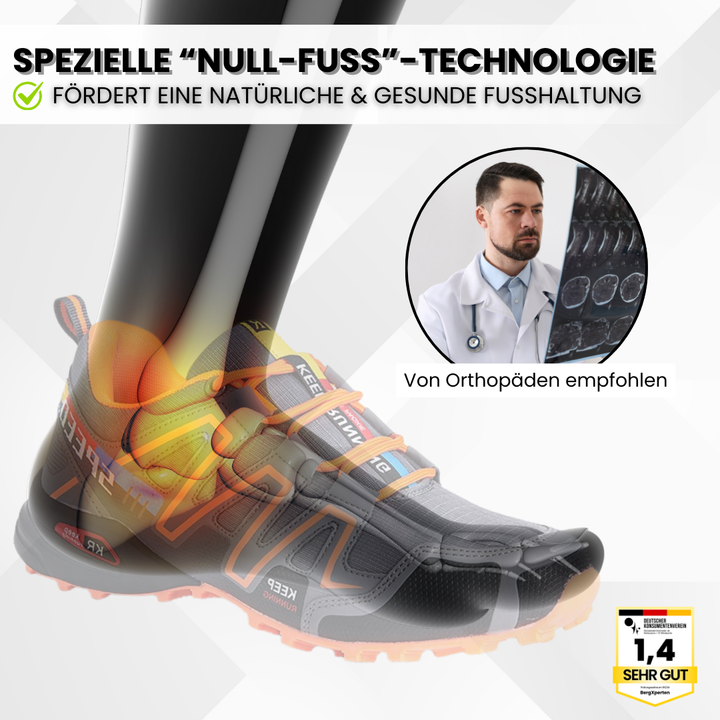 Lorenzo | Ergonomische Schmerzlindernde Trekking und Wanderschuhe für Herren