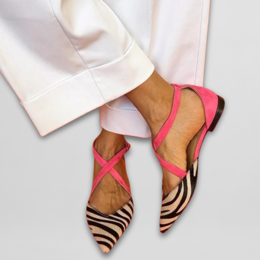 Fenna | Ballerinas für Damen mit Riemen und flachem Absatz