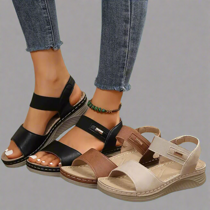 Alwilda | Bequeme Orthopädische Sandalen für Damen mit mittelhohem Absatz
