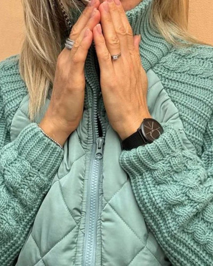 Mila | Damen-Strickjacke mit Taschen und langen Ärmeln