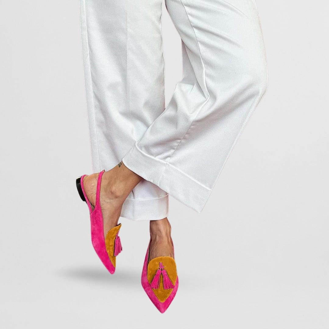 Frendessa | Fransen Ballettschuhe für Damen mit Batik-Optik