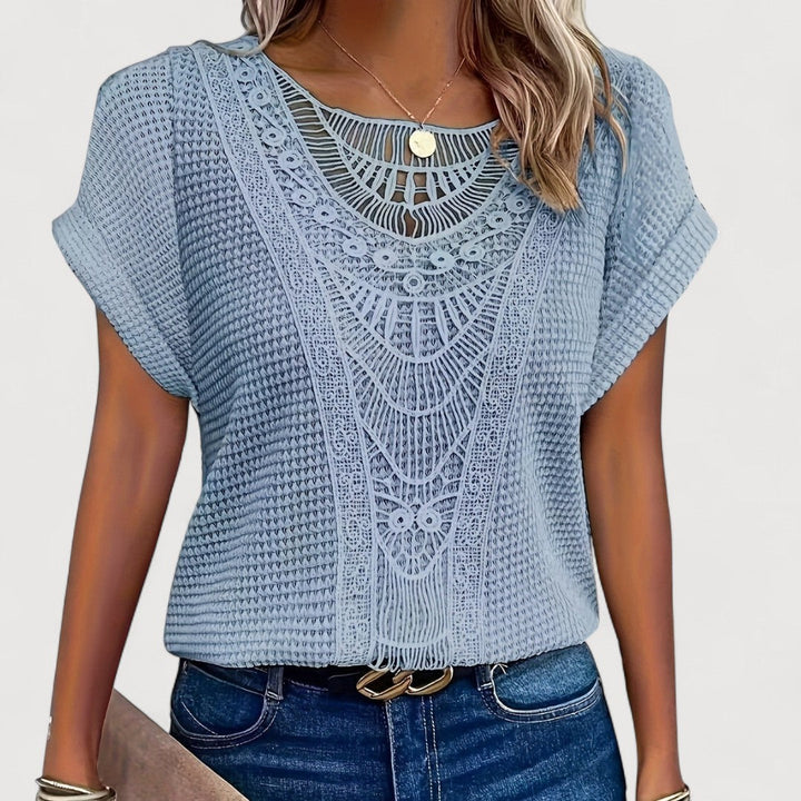 Elena | Elegantes Sommer T-Shirt für Damen mit Rundhalsausschnitt