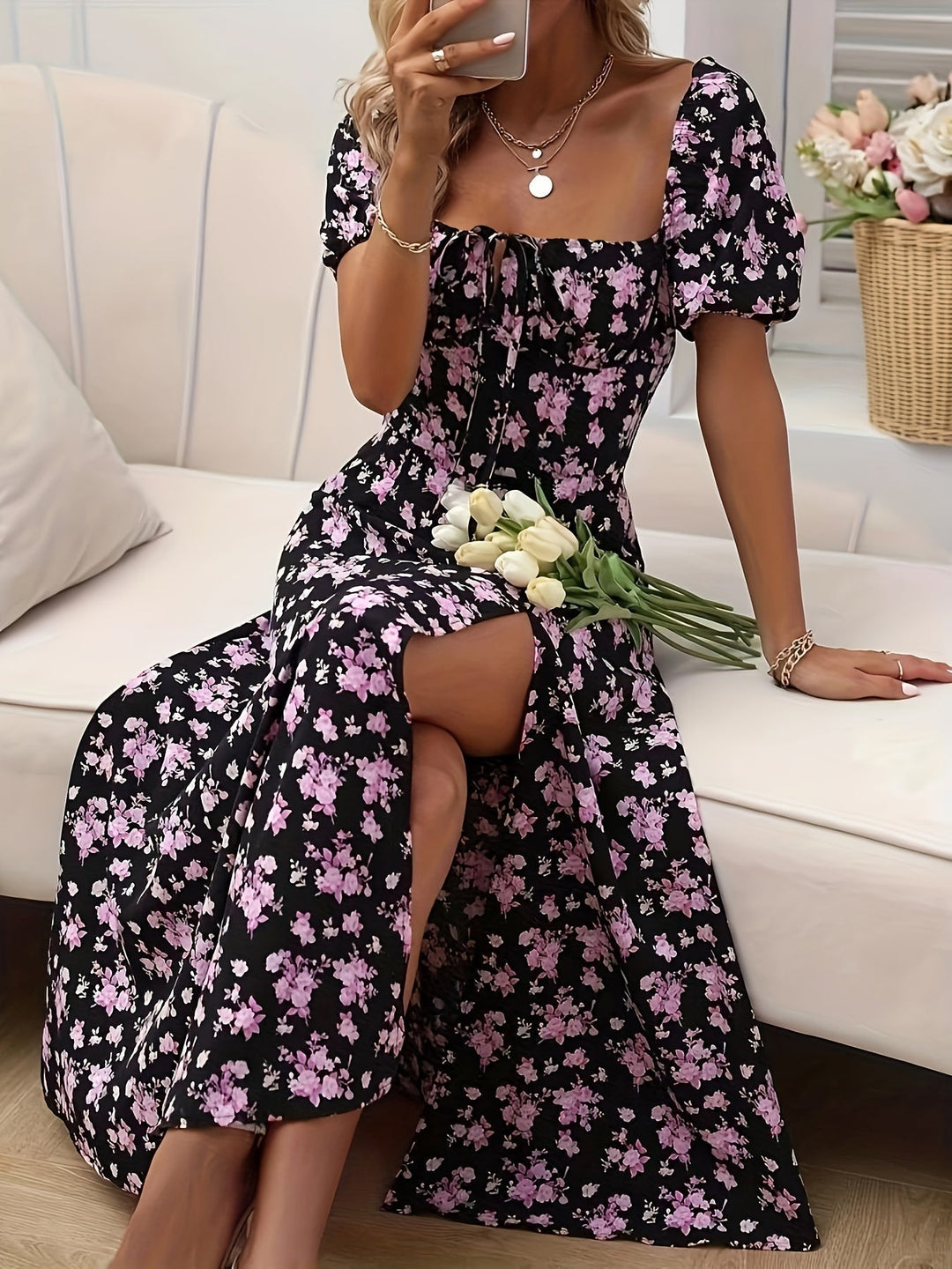 Mirella | Feminin floral Kleid