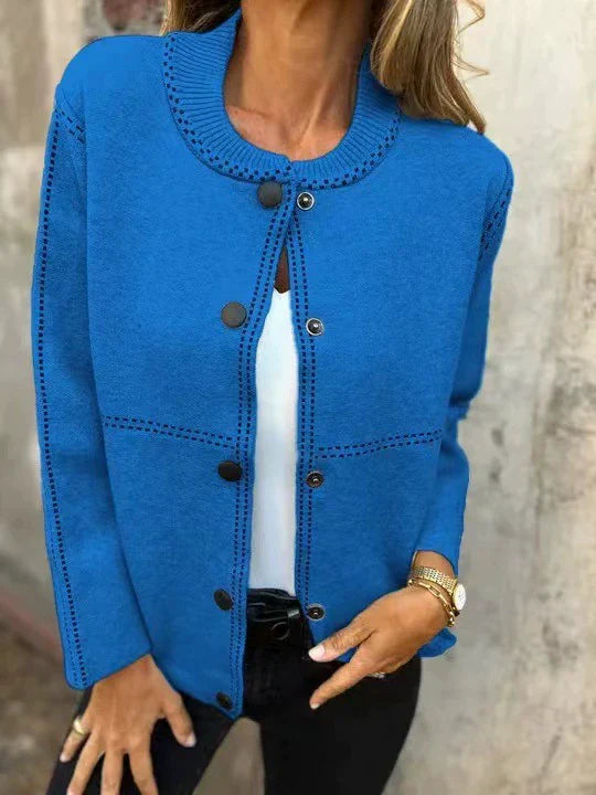 Jane | Klassische Strickjacke für Damen mit Knopfleiste