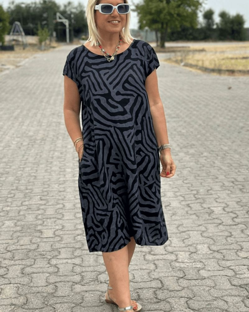 Avanille | Sommerkleid für Damen mit Rundhalsausschnitt