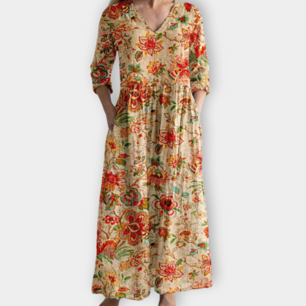 Edelinde | Boho Maxikleid aus weichem Premiumstoff für Damen