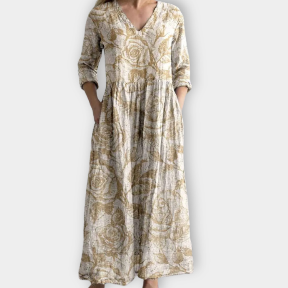 Unda | Boho Maxikleid aus weichem Premiumstoff für Damen