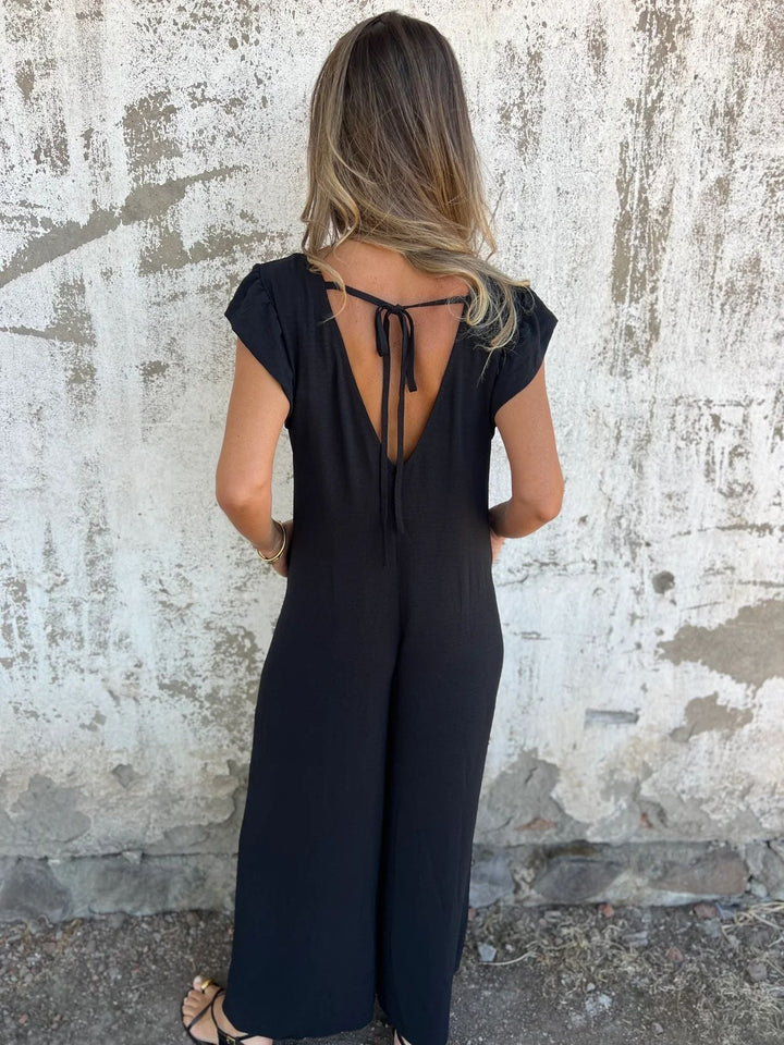 Zayla | Schicker Leoparden-Jumpsuit für Damen mit Rundhalsausschnitt