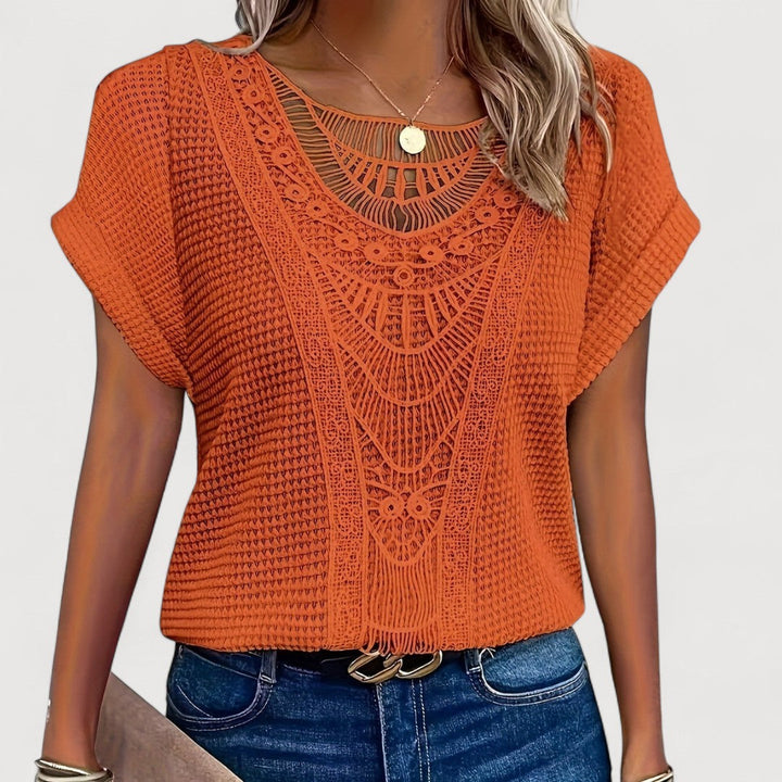 Elena | Elegantes Sommer T-Shirt für Damen mit Rundhalsausschnitt