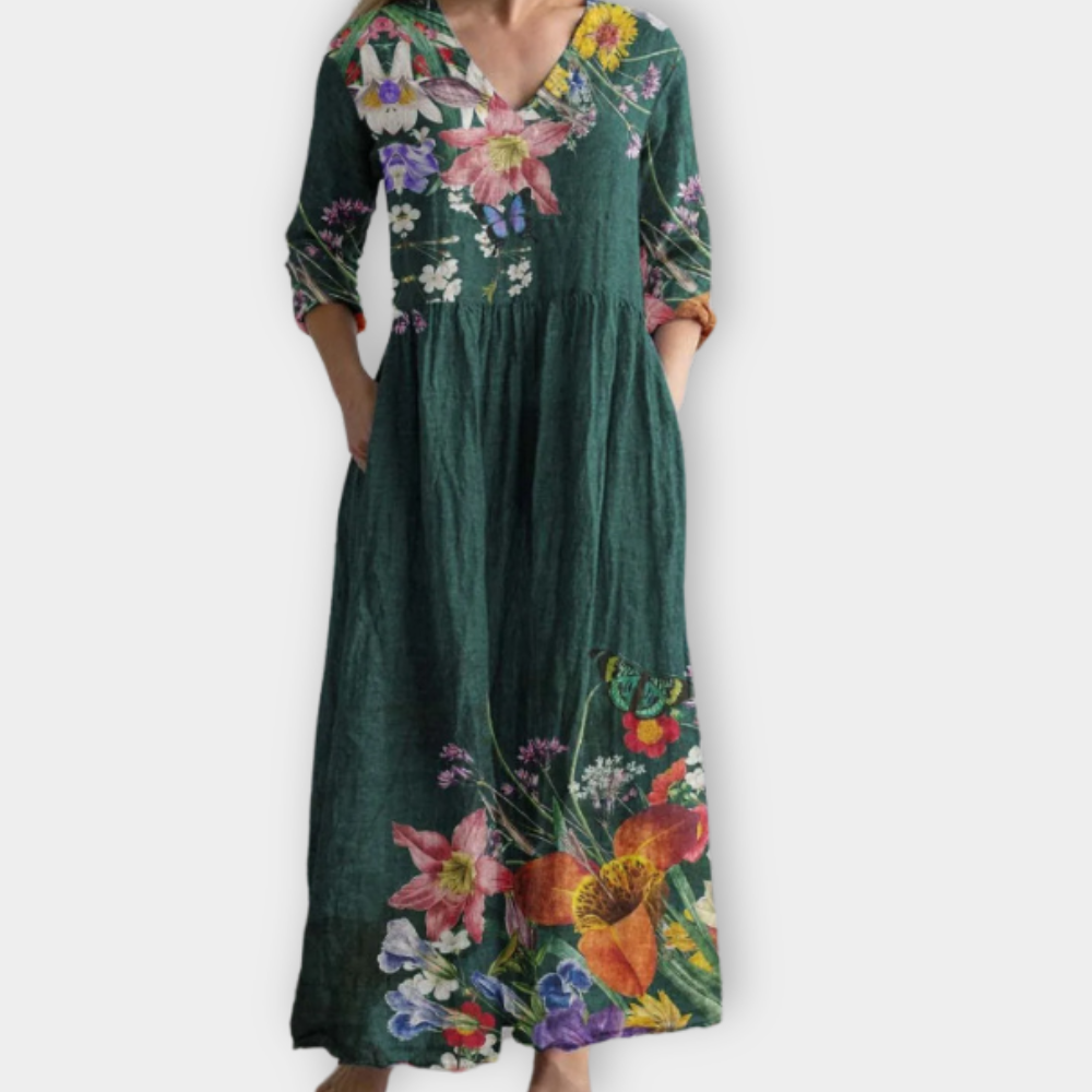 Jorunhild | Boho Maxikleid aus weichem Premiumstoff für Damen