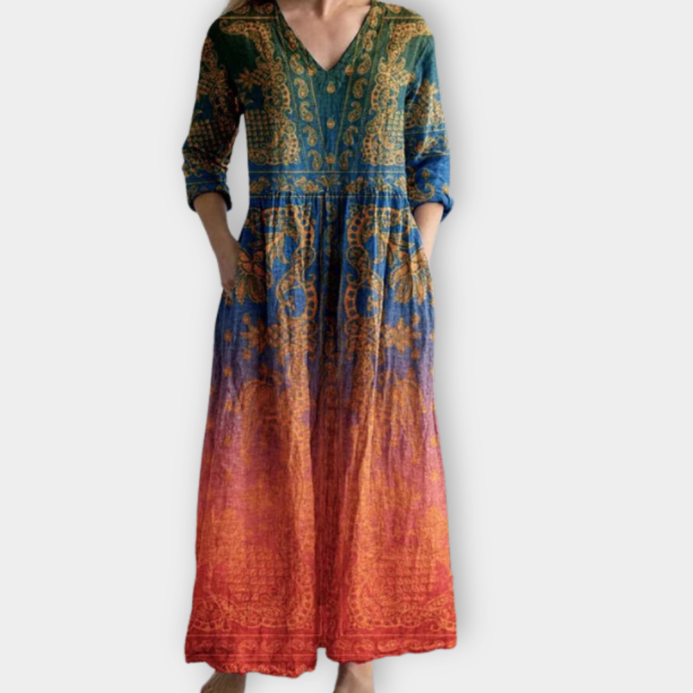 Demetria | Boho Maxikleid aus weichem Premiumstoff für Damen