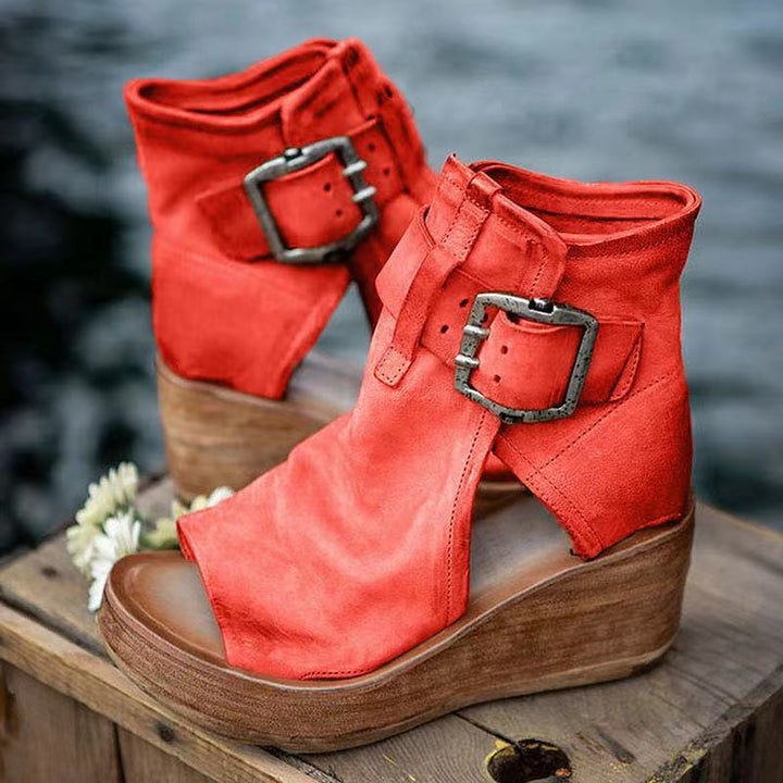 Ariana | Auffällige Keil-Sandalen für Damen mit mittelhohem Absatz