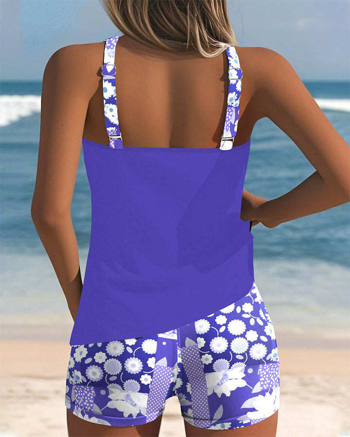 Reina | Badeanzug Tankini Set für Damen mit Blumenmuster