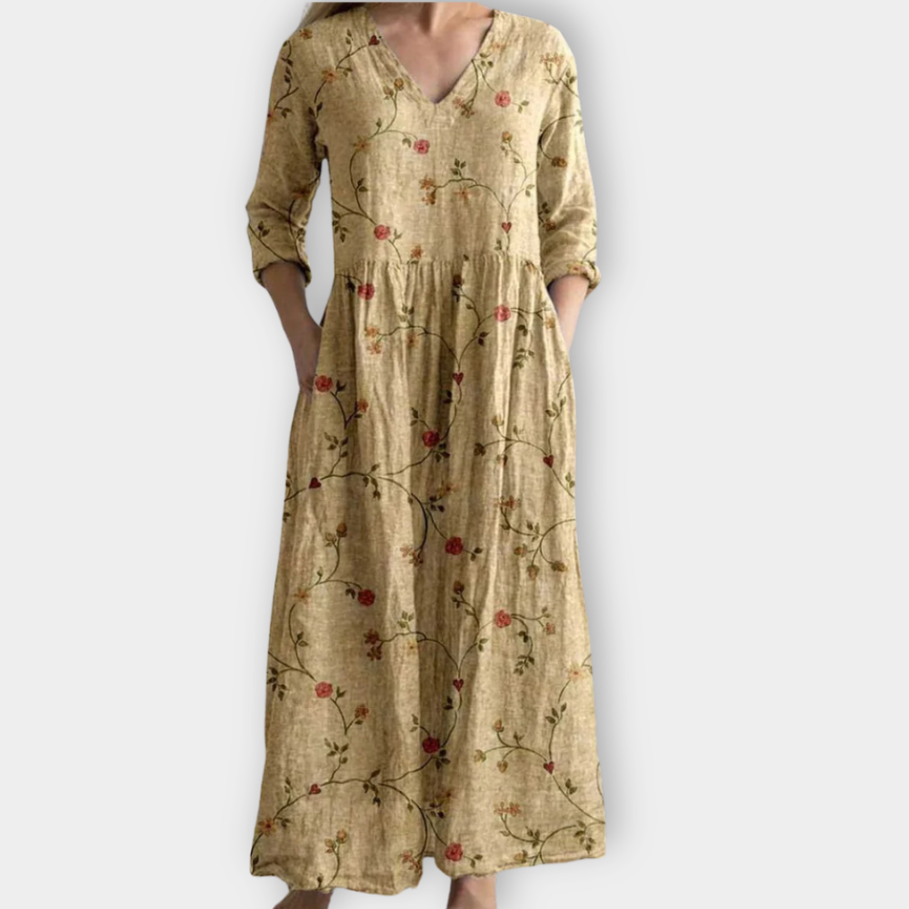 Marzena | Boho Maxikleid aus weichem Premiumstoff für Damen