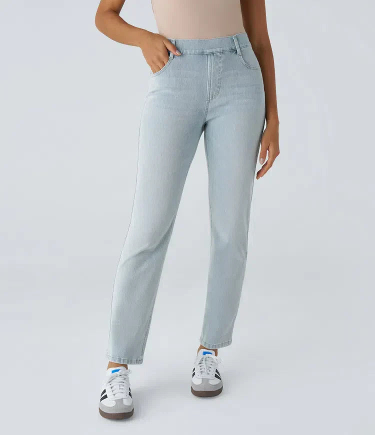 Kate | Elastische und Bequeme Hose für Damen mit weiter Passform und hohem Bund