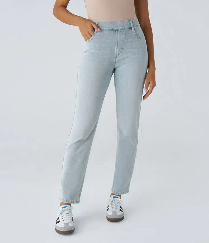 Kate | Elastische und Bequeme Hose für Damen mit weiter Passform und hohem Bund