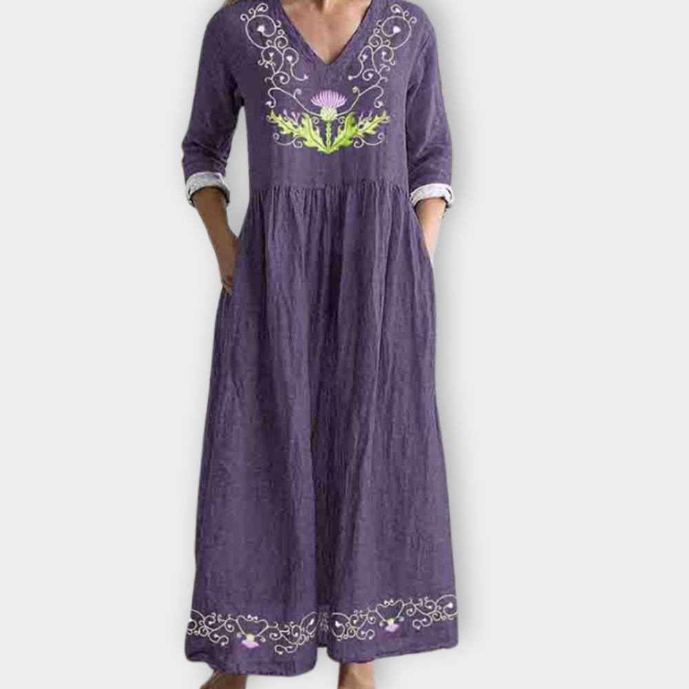 Hildemara | Boho Maxikleid aus weichem Premiumstoff für Damen