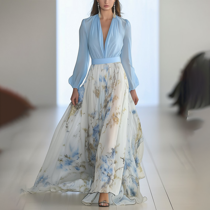 Fiorella | Elegantes Maxikleid für Damen mit Floralprint