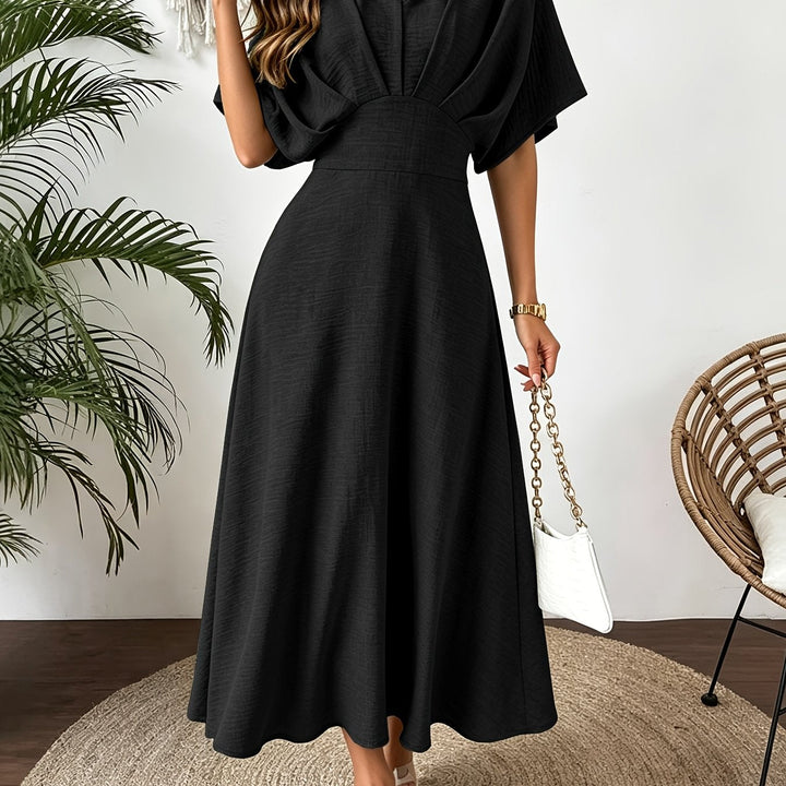 Damen Midikleid mit V-Ausschnitt