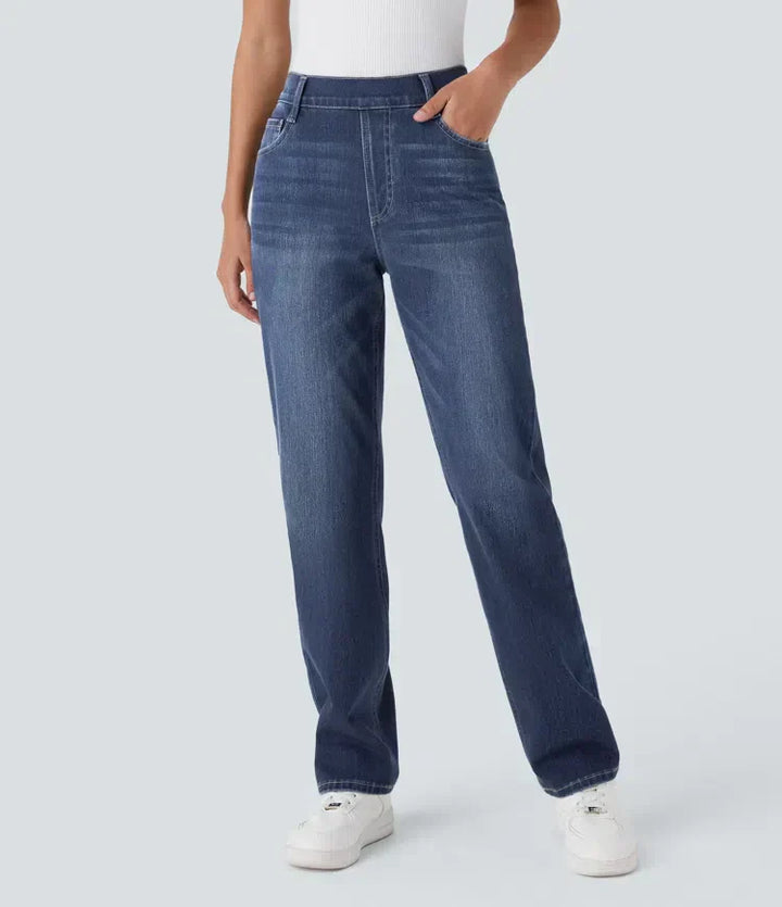 Kate | Elastische und Bequeme Hose für Damen mit weiter Passform und hohem Bund