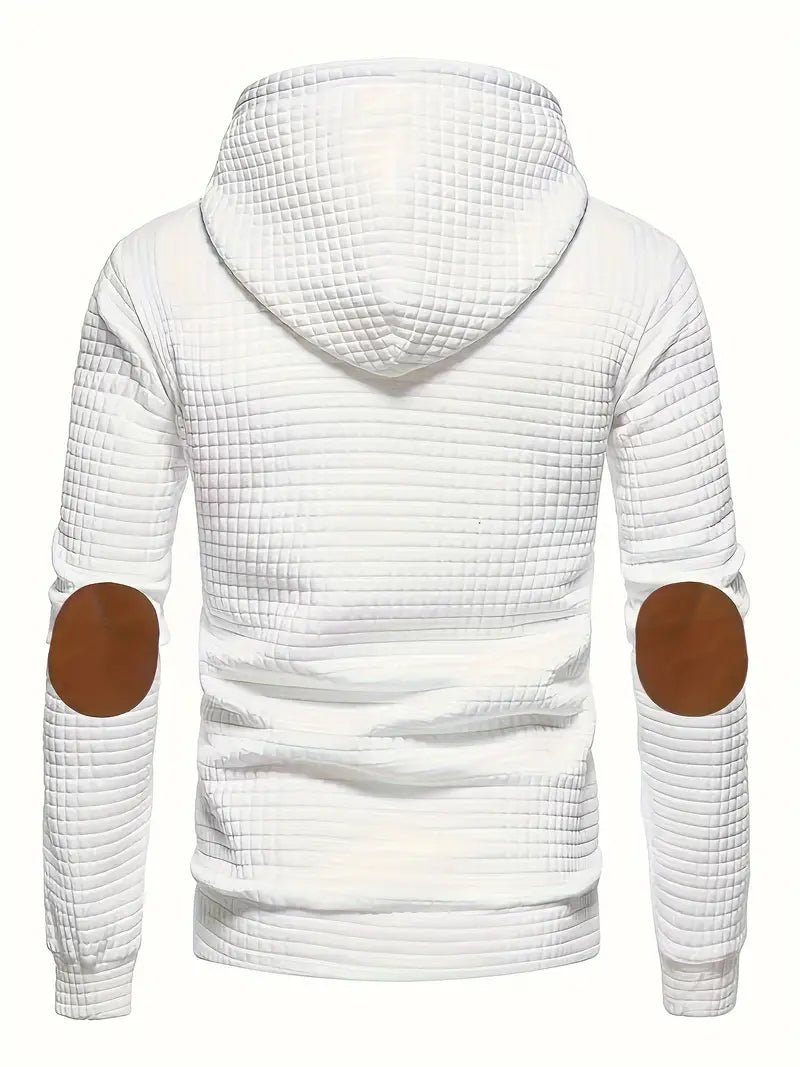 Emanuele | Männer Waffel Casual Hoodies für Herren mit Kapuze und langen Ärmeln