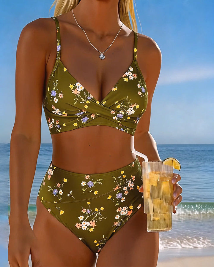 Giada | Damen geblümter Bikini mit drahtfreiem BH