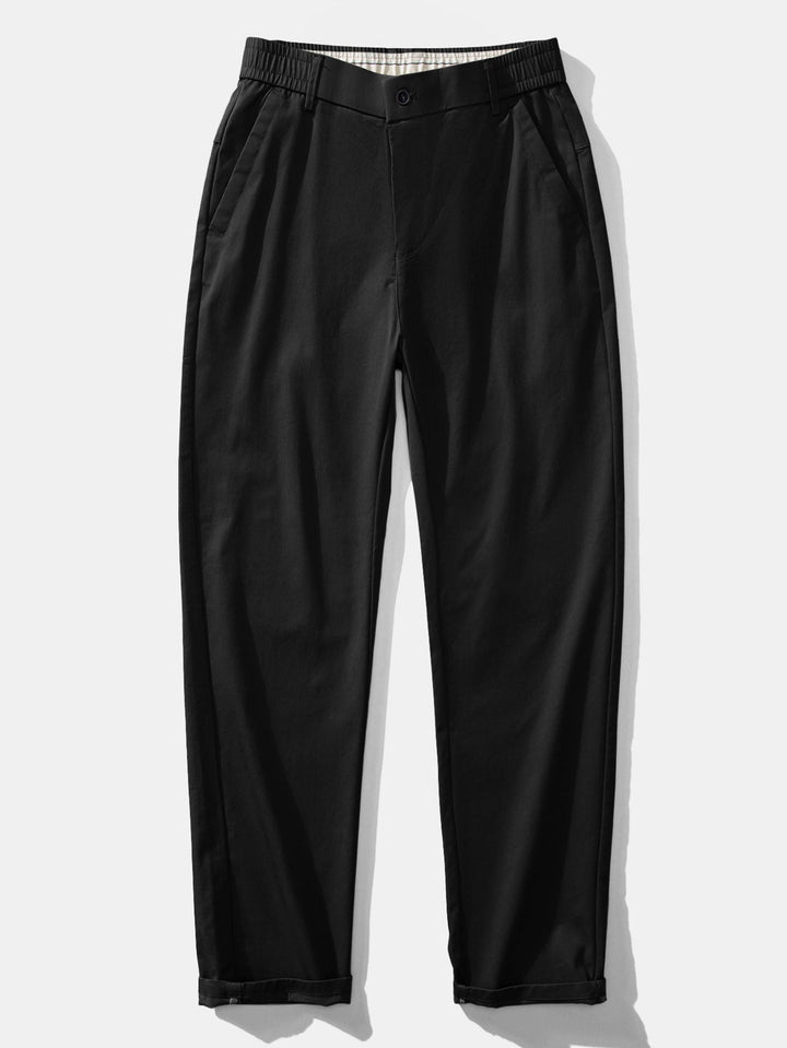 Herren Kurzarm Zip-Polo & Hose mit elastischem Bund und geradem Bein Set