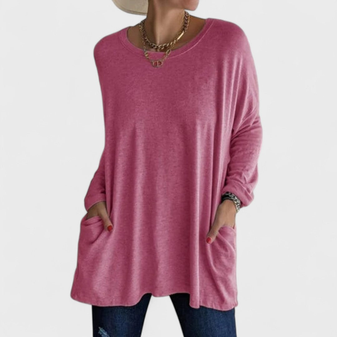 Moira | Lässiges Langarmshirt für Damen mit Rundhalsausschnitt und langen Ärmeln