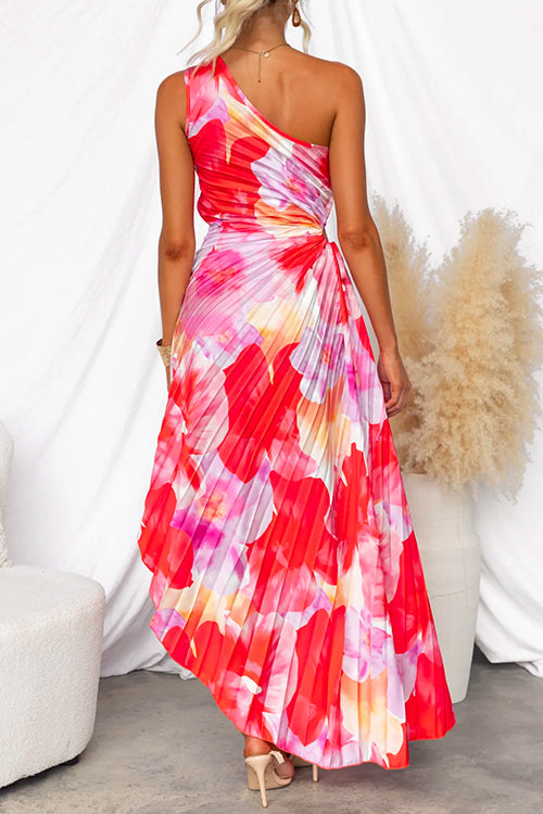 Nina | Faltendes Sommerkleid für Damen mit asymmetrischem Ausschnitt
