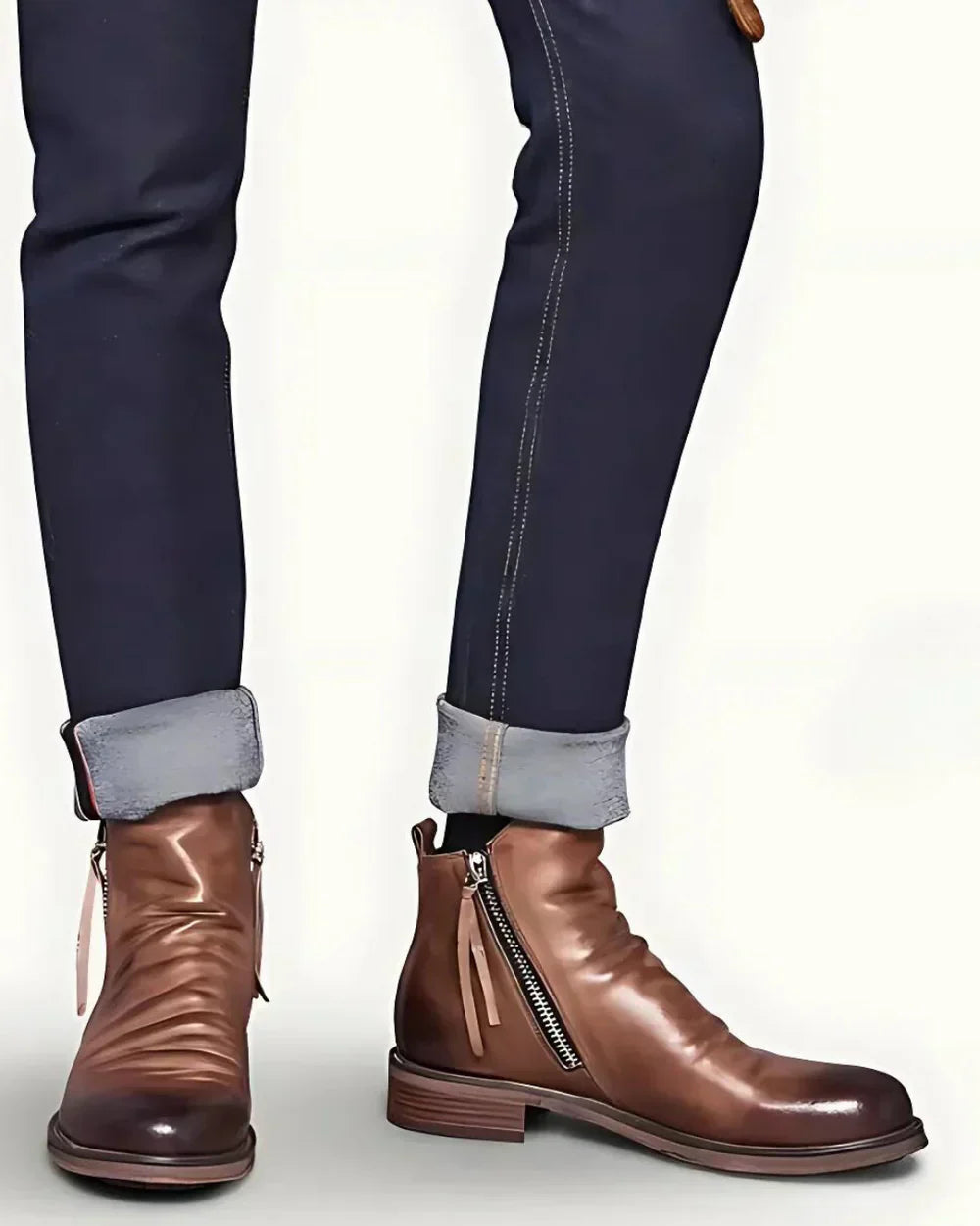 Max | stiefelette für Herren mit Seitlichem Reißverschluss