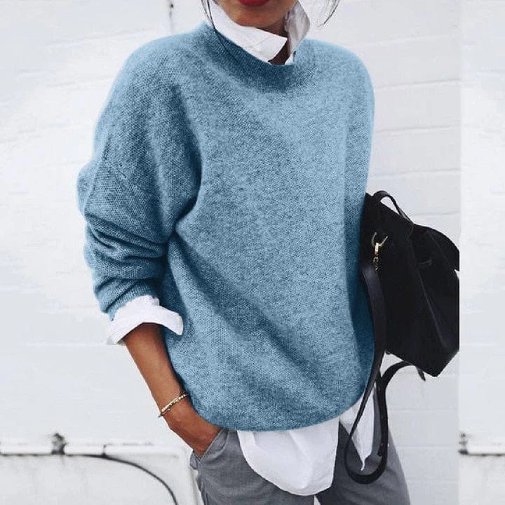 Maximilian | bequemer Pullover für Damen mit Rundhalsausschnitt und langen Ärmeln
