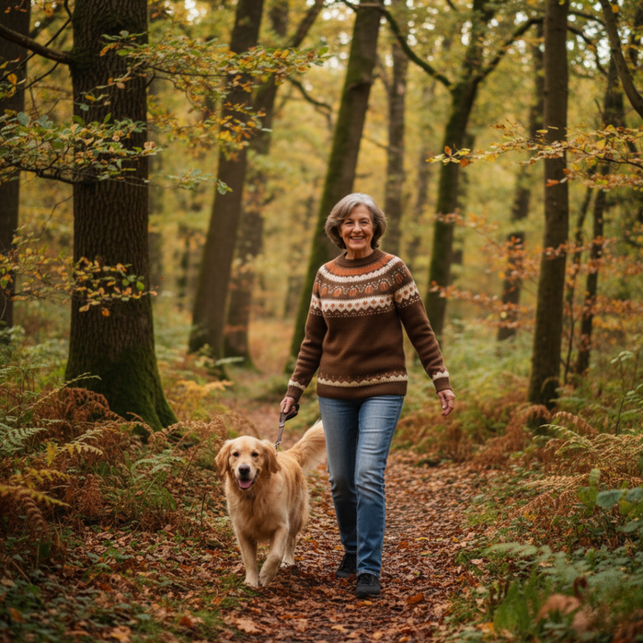 Marion | Vintage Isländischer Pullover für Damen mit Rundhalsausschnitt