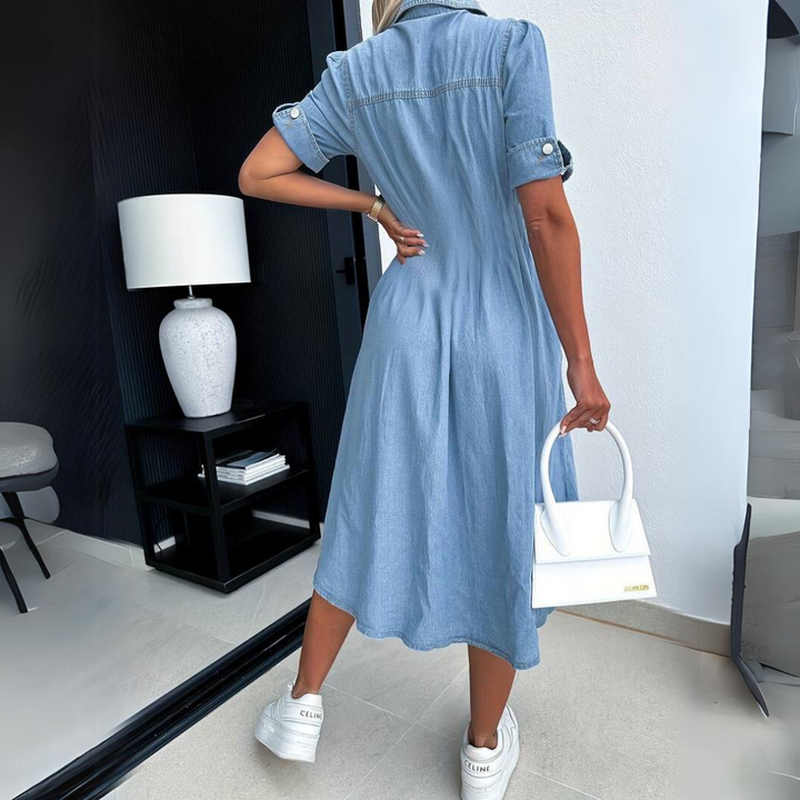 Blair | Elegantes Midi-Kleid mit langen Ärmeln