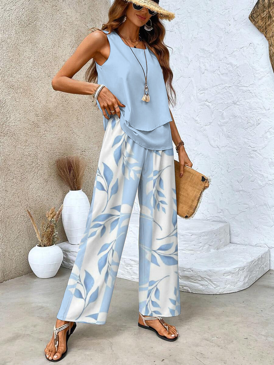 Averie | Elegantes Sommer-Set mit Blattmuster