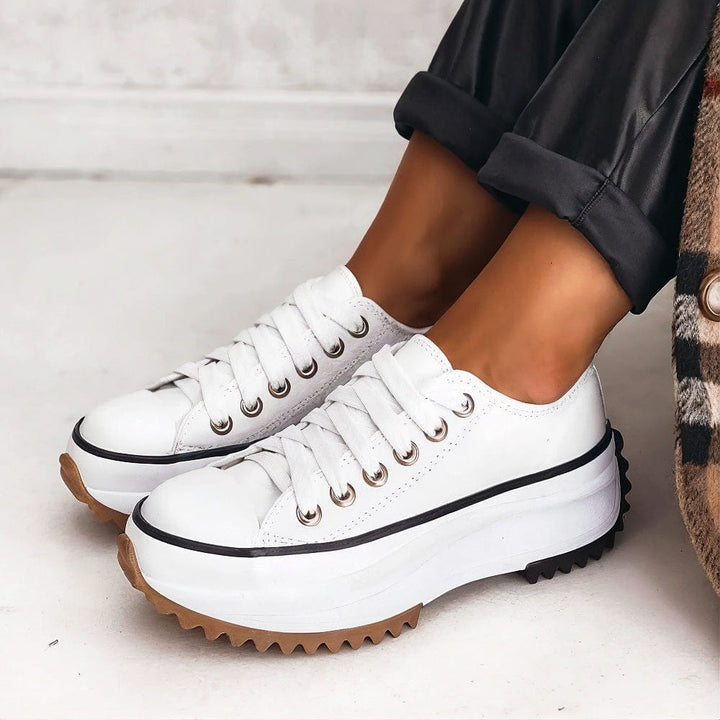 Emily | Leader Plateau Turnschuhe für Damen mit flachem Absatz