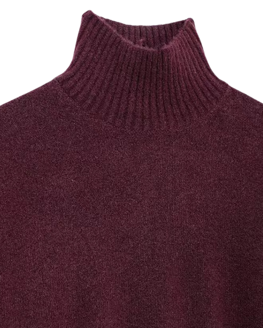 Isla | Strickpullover für Damen mit Rollkragen und langen Ärmeln