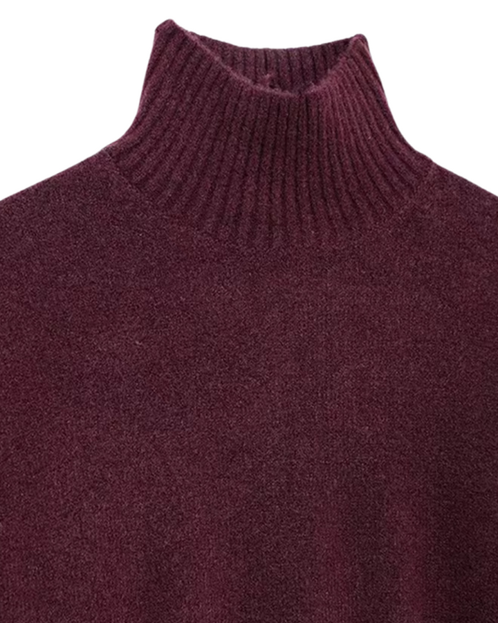 Isla | Strickpullover für Damen mit Rollkragen und langen Ärmeln