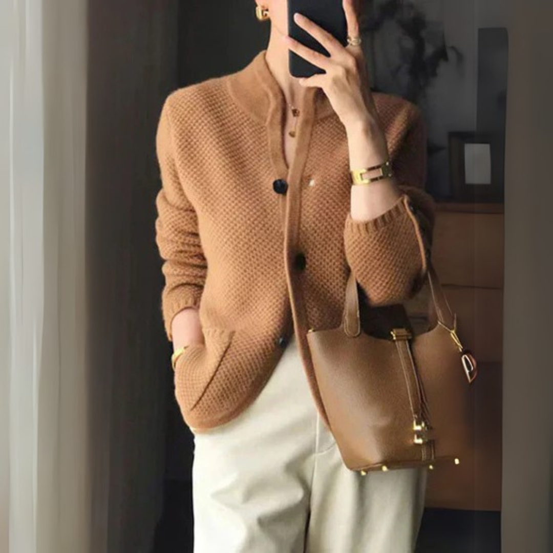 Alissa | Eleganter und bequemer Cardigan für Damen mit Rundhalsausschnitt