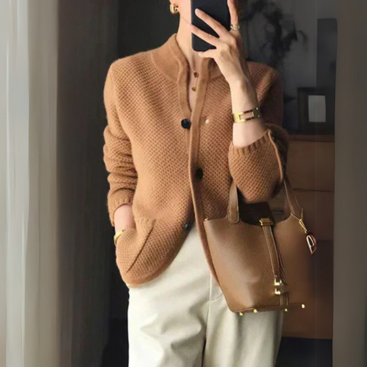 Alissa | Eleganter und bequemer Cardigan für Damen mit Rundhalsausschnitt