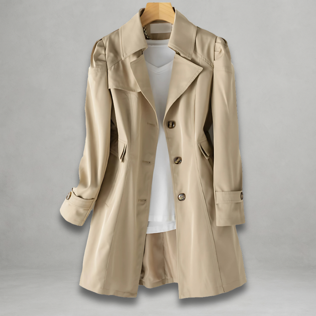 Daniela | Damen Chic Trenchcoat mit langen Ärmeln