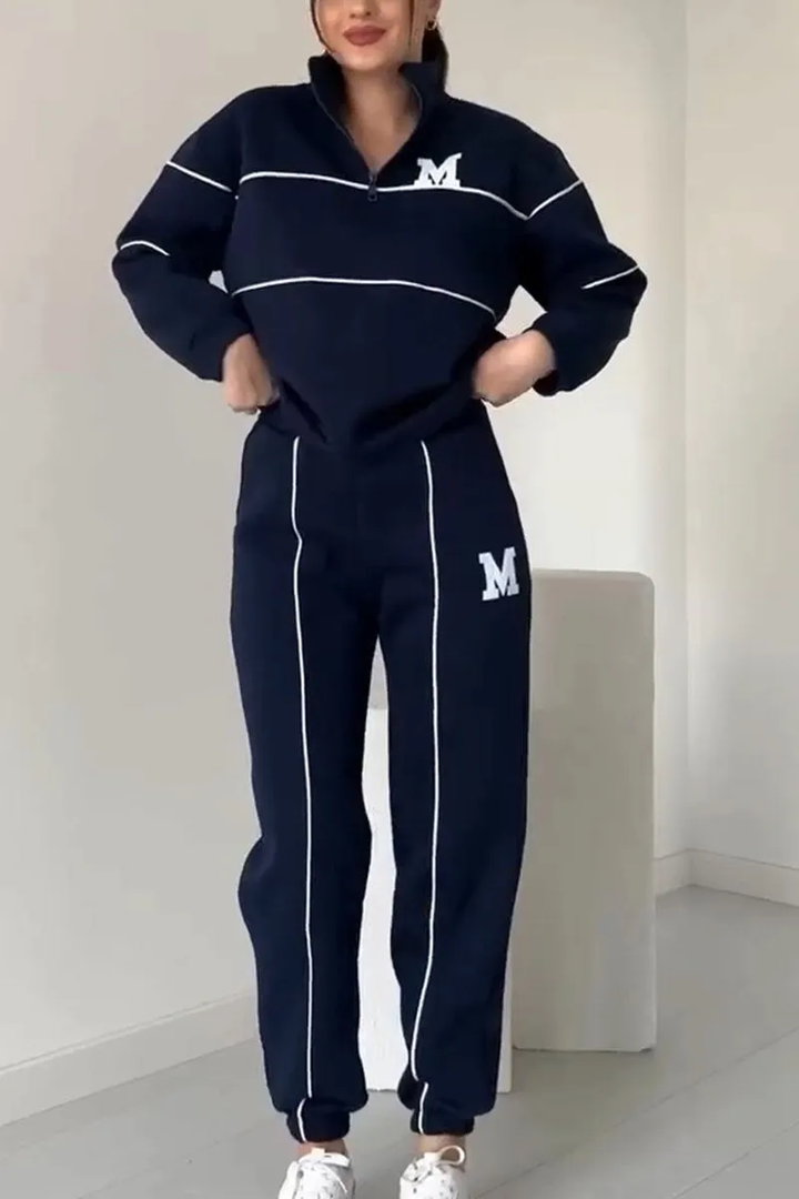 Michigan Zweiteiliges Set für Damen mit Rollkragen und langen Ärmeln
