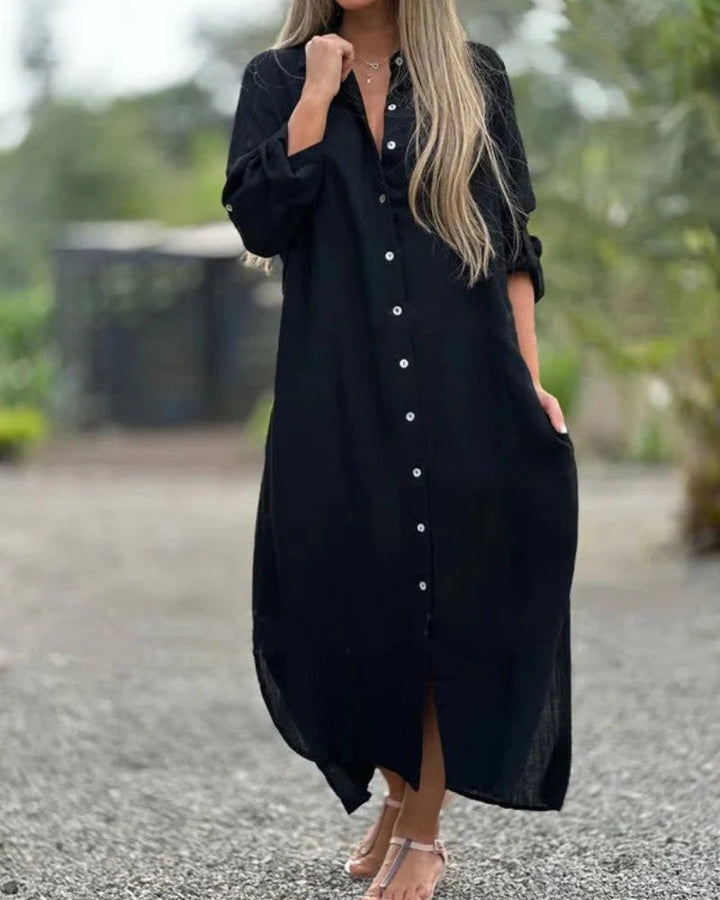 Bianca | Bequemes italienisches Kleid für Damen mit langen Ärmeln