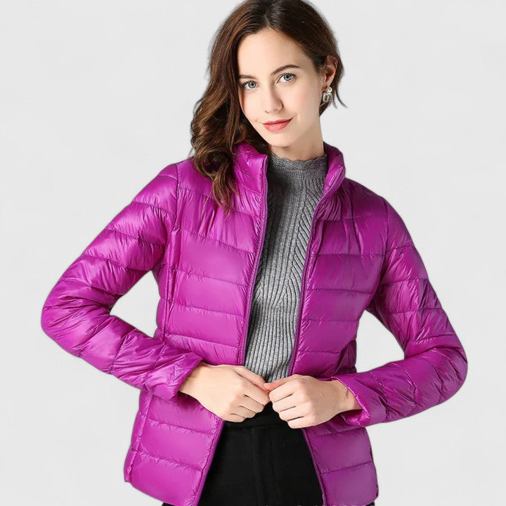 Melorynne Elegante Jacke für Damen mit Rundhalsausschnitt und langen Ärmeln