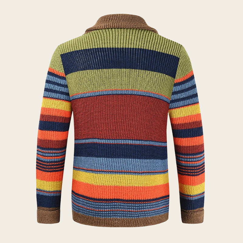 Mason | Gestreifter Herren-Cardigan mit Knöpfen