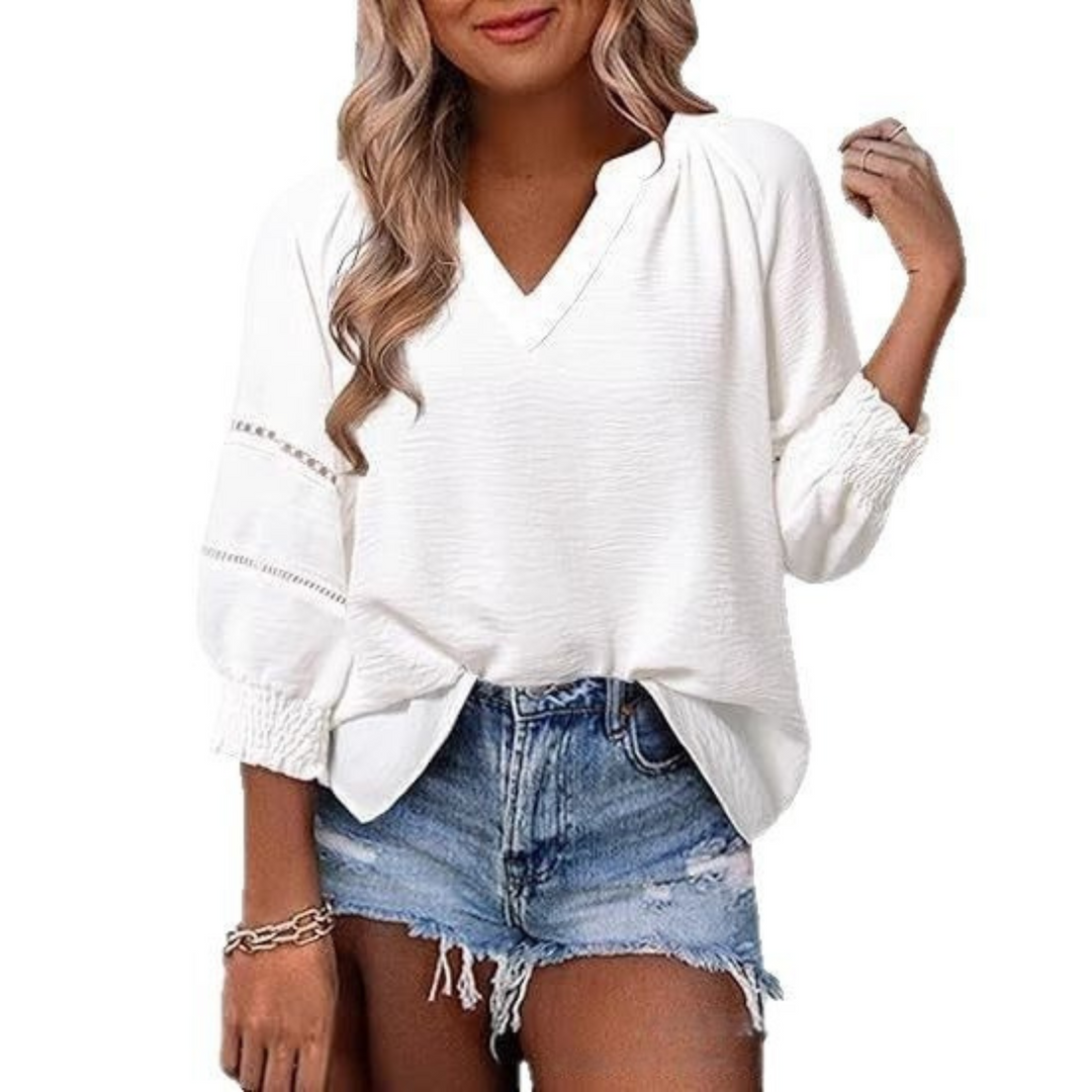 Gianna | Legere elegante Bluse für Damen mit Laternenärmeln für den Sommer