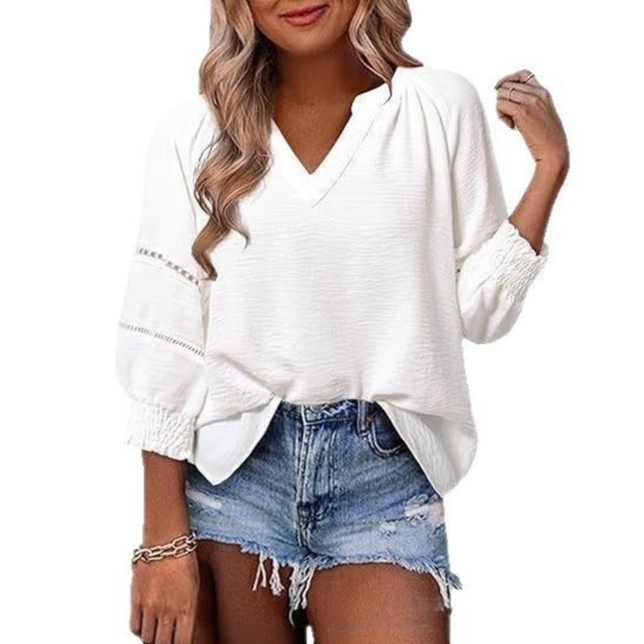 Gianna | Legere elegante Bluse für Damen mit Laternenärmeln für den Sommer
