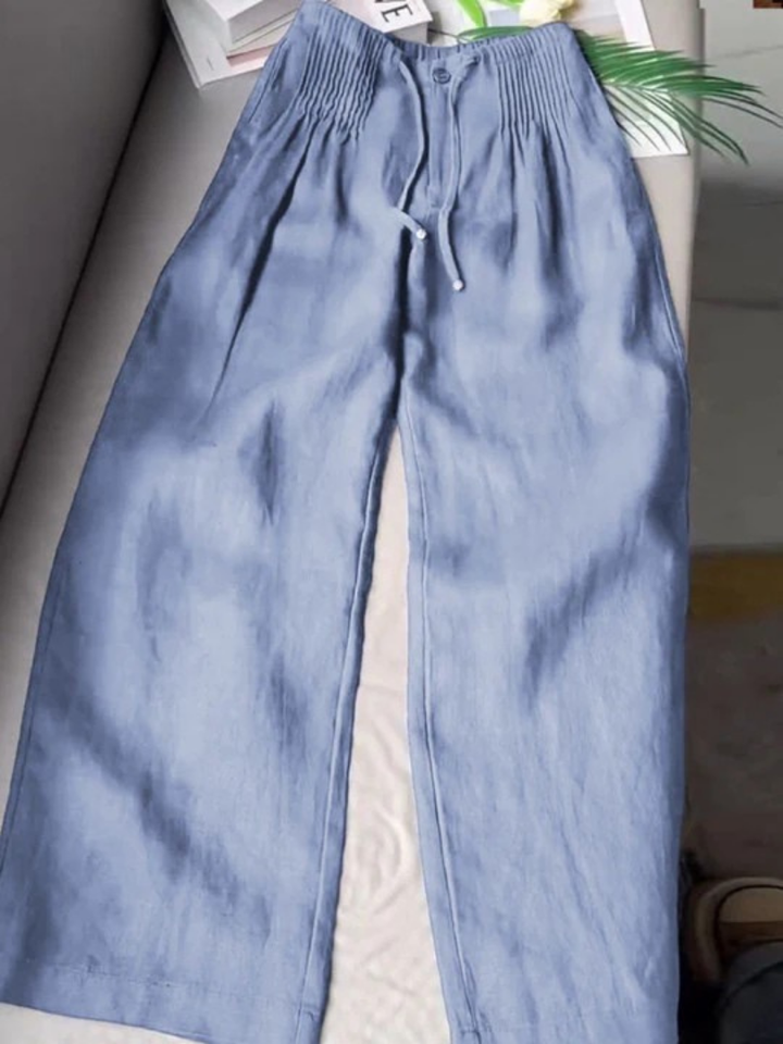 Camille | Mischung Weite Hose für Damen mit hohem Bund