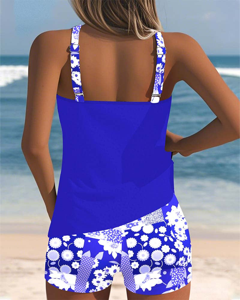 Reina | Badeanzug Tankini Set für Damen mit Blumenmuster
